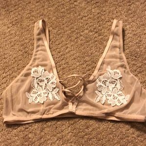 Sheer mesh nude bralette